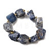 Raw Rough Natural Blue Spot Jasper Beads Strands G-Z087-B01-3