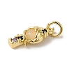 Brass Micro Pave Colorful Cubic Zirconia Glass Pendants X-KK-R162-026F-G-2