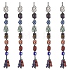 7 Chakra Nuggets Natural Gemstone Pocket Pendant Decorations HJEW-JM01049-01-1
