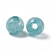 Transparent Crackle Acrylic Bead OACR-H019-02-3