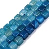 Natural Blue Agate Beads Strands G-Q608-10C-2