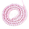 Anti-Tarnish Electroplate Rondelle Glass Beads Strands EGLA-T021-4mm-17-03-2
