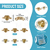 12Pcs 2 Colors Brass Pave Cubic Zirconia Heart Links Connector Charms KK-TA0003-48C-4