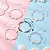 Natural & Synthetic Gemstone Beads Braided Bead Bracelets BJEW-JB13275-1