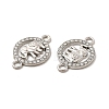 Alloy Connector Charms with Crystal Rhinestone FIND-H039-71P-2