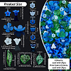 Leaf & Flower Transparent Acrylic Pendants & Beads Findings Kits MACR-FH0001-25-2