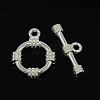 Tibetan Style Alloy Ring Toggle Clasps X-K08VD021-1