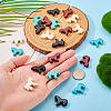 20Pcs 4 Colors Synthetic Turquoise Dyed Horse Beads G-TA0003-17-6
