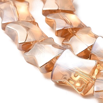 Transparent Electroplate Glass Beads Strands EGLA-H103-PL03-1