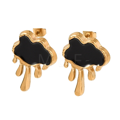 Valentine's Day 304 Stainless Steel Stud Earrings EJEW-D357-01A-G-1