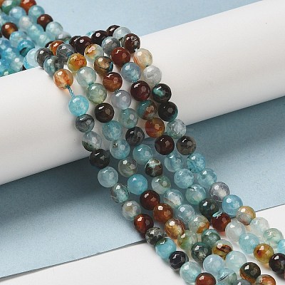 Natural Agate Bead Strands G-G882-6mm-C02-1-1