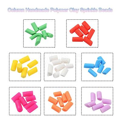 8000Pcs 8 Colors Handmade Polymer Clay Sprinkle Beads CLAY-YW0001-13A-1