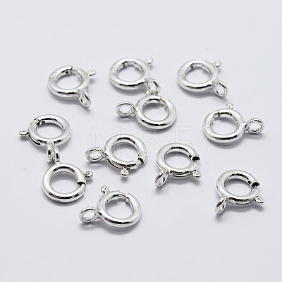 925 Sterling Silver Spring Ring Clasps STER-K167-076D-S-1