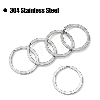 304 Stainless Steel Keychain Clasp Findings STAS-YW0001-80-1