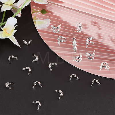 20Pcs 925 Sterling Silver Bead Tips STER-BBC0002-09-1