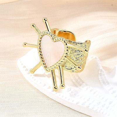 Brass Cuff Rings for Women RJEW-F183-02C-G-1