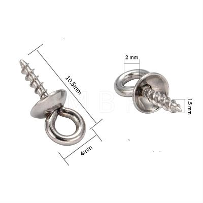 304 Stainless Steel Screw Eye Pin Peg Bails STAS-E076-05-1
