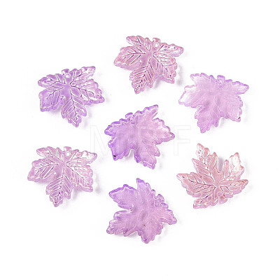 Baking Paint Transparent Glass Pendants DGLA-N014-11A-03-1