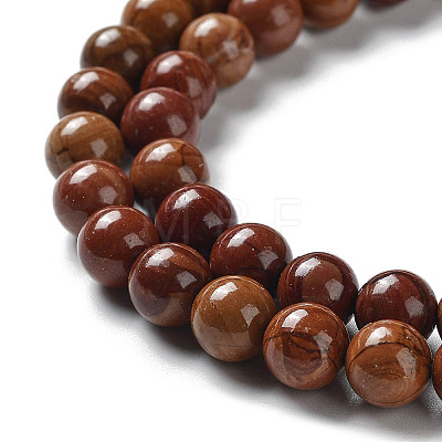 Natural Wood Lace Stone Beads Strands G-P516-A02-01-1