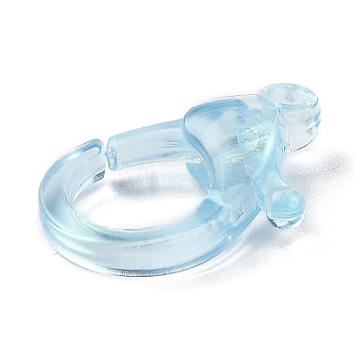 Transparent Plastic Lobster CLaw Clasps KY-H005-A02-1