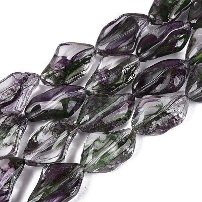 Handmade Lampwork Beads Strands LA-N046-02B-1