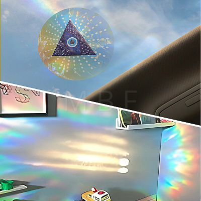6Pcs Colorful Suncatcher Rainbow Prism Electrostatic Glass Stickers DIY-WH0409-69D-1