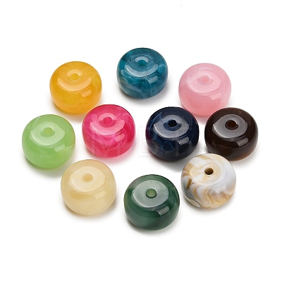 Two-tone Opaque Acrylic Beads AC-CBA6BCC-17-1