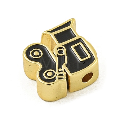 Rack Plating Brass Enamel Beads KK-U029-22G-10-1