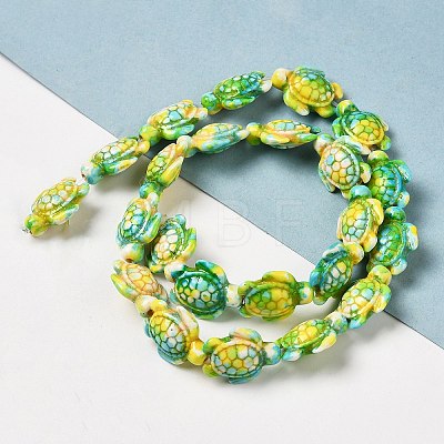 Synthetic Turquoise Dyed Beads Strands G-P507-05A-1