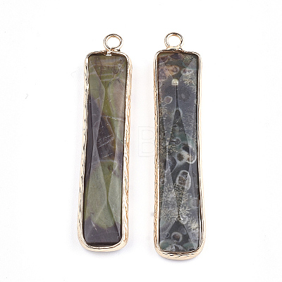 Natural Ocean Jasper Pendants X-G-S344-23A-1