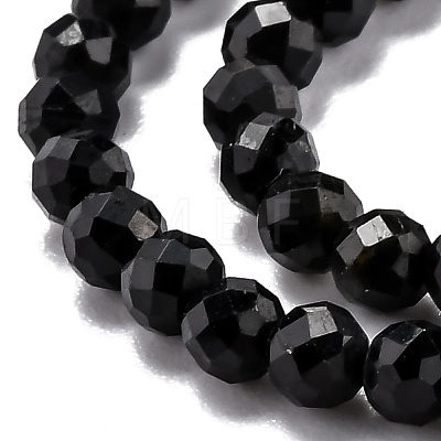 Natural Black Tourmaline Beads Strands X-G-H266-11A-1