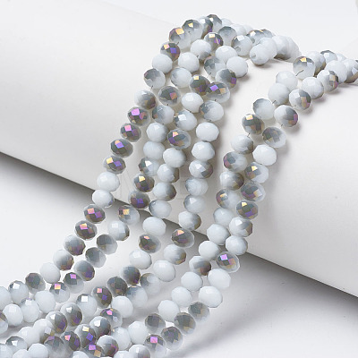 Electroplate Opaque Glass Beads Strands LS-EGLA-A034-P8mm-F16-1