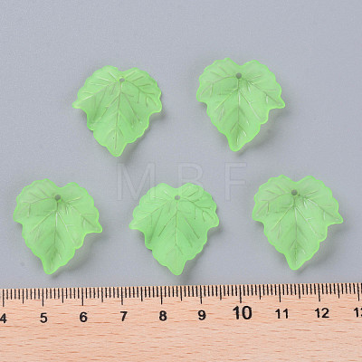 Autumn Theme Transparent Frosted Acrylic Pendants PAF002Y-28-1
