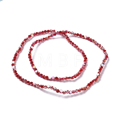 Electroplate Glass Beads Strands GLAA-E036-04E-1