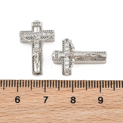 Easter Brass Micro Pave Clear Cubic Zirconia Pendants CU-CBADC6C-10P-04-1