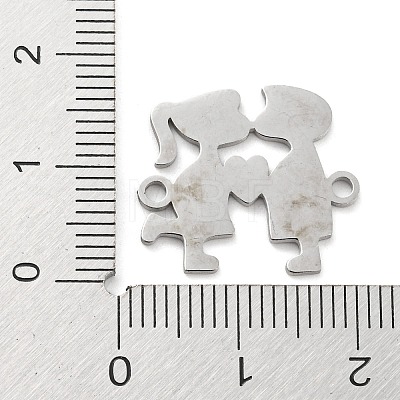 304 Stainless Steel Connector Charms STAS-P332-08P-1