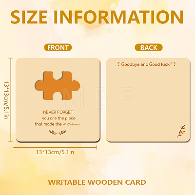 Wooden Commemorative Cards WOOD-WH0040-008-1