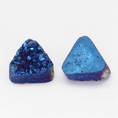 Electroplated Natural Druzy Quartz Crystal Beads G-G888-04C-1