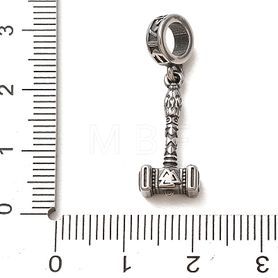 Viking 316 Surgical Stainless Steel European Dangle Charms SA-CBA7555-09AS-1