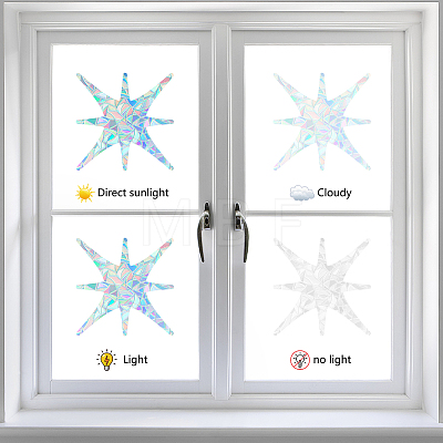 Waterproof PVC Colored Laser Stained Window Film Static Stickers DIY-WH0314-102-1