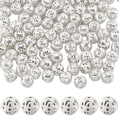 120Pcs Brass Filigree Hollow Beads KK-SC0005-15-1