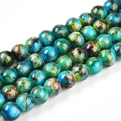 Baking Paint Glass Beads X1-DGLA-N003-6mm-B08-1