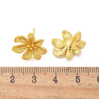 Brass Stud Earrings EJEW-Q015-06G-1