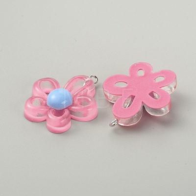 Transparent Resin Pendants RESI-TAC0005-017H-1