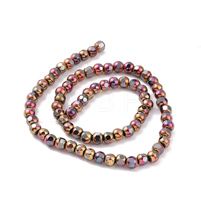 Electroplated Non-magnetic Synthetic Hematite Beads Strands G-G862-02F-1
