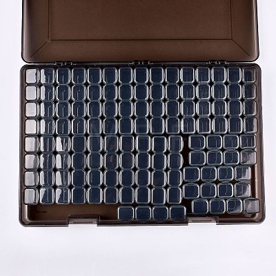 124 Grids Polypropylene(PP) Craft Organizer Case Storage Box CON-K004-08-1
