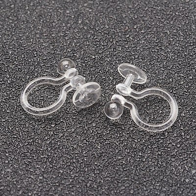 Plastic Clip-on Earring Findings X-KY-F007-03-1