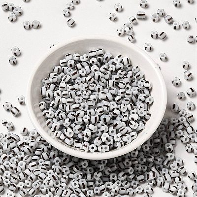 6/0 Opaque Colours Seep Glass Seed Beads X-SEED-F003-04A-12-1