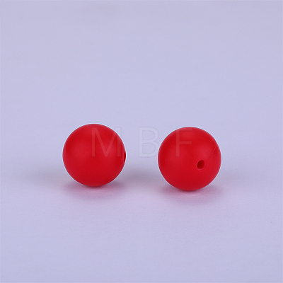 Round Silicone Focal Beads SI-JX0046A-126-1