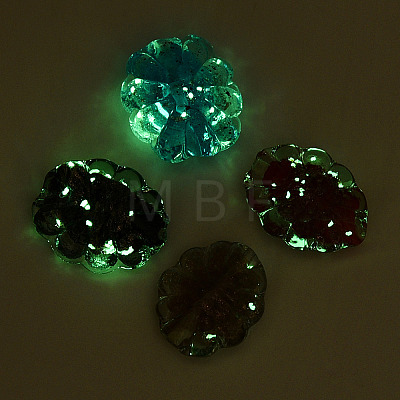 Luminous Handmade Gold Sand Lampwork Beads FOIL-T006-04-1